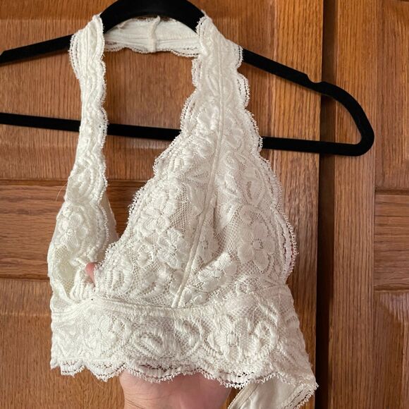 Urban Outfitters Out From Under Lace Halter Bralette White Size S - Picture 5 of 7
